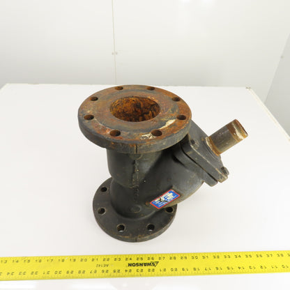 Mueller Steam Model 758 4" x 4" x 1-1/2" NPT Cast Iron Wye Y Strainer