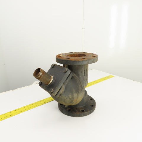 Mueller Steam Model 758 4" x 4" x 1-1/2" NPT Cast Iron Wye Y Strainer