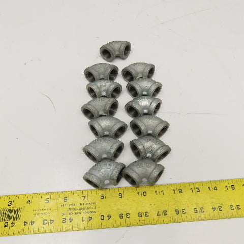 Ward 1/2" Galvanized Elbow 90° Pipe Fitting Lot Of 13