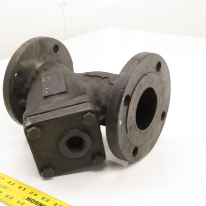 3" x 3" x 1-1/4" NPT Cast Iron Wye Y Strainer Mueller Steam Style