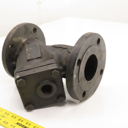 3" x 3" x 1-1/4" NPT Cast Iron Wye Y Strainer Mueller Steam Style