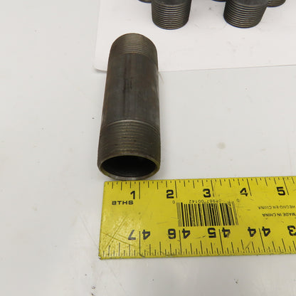 1-1/2" NPT Black Pipe Nipple 4-1/2" OAL Lot Of 7