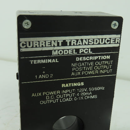 Instrument transformers PCL 20 Current Transformer 120V Pri 4-20mA Sec