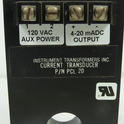 Instrument transformers PCL 20 Current Transformer 120V Pri 4-20mA Sec