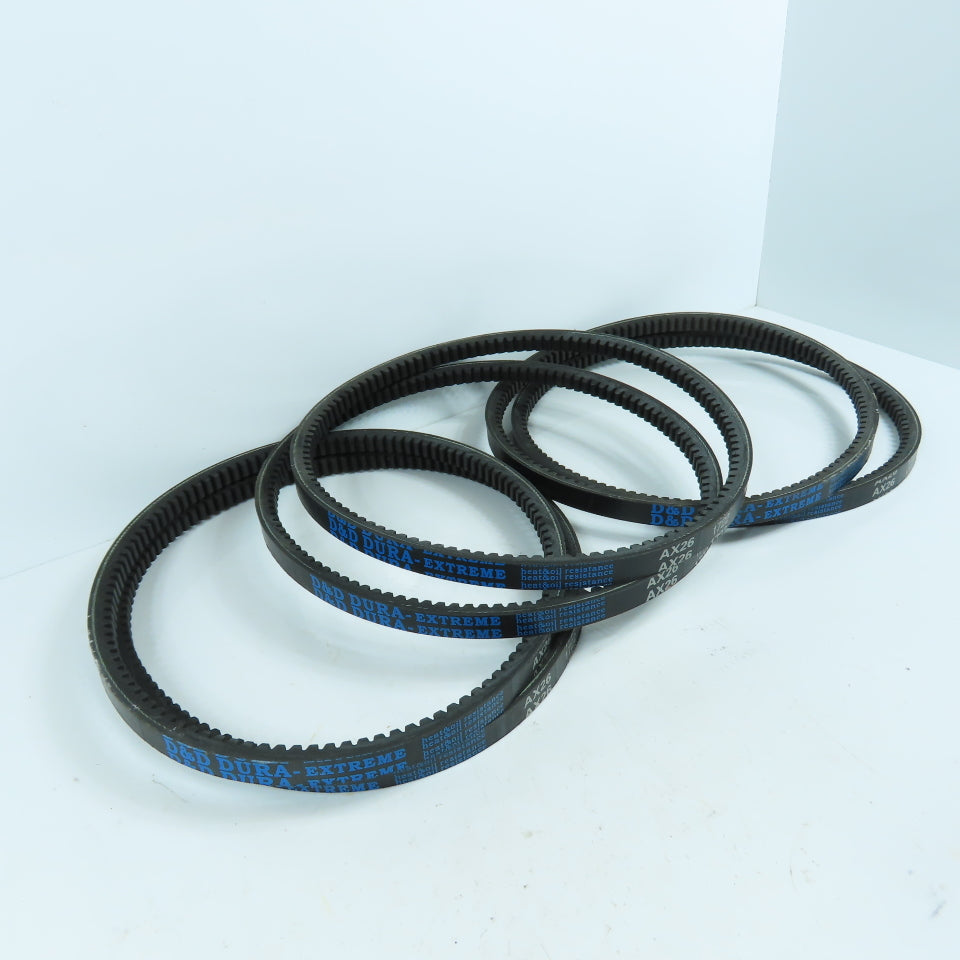 D&D AX26 Dura-Exteme Cogged V-Belt 1/2" x 28" Long Lot Of 6