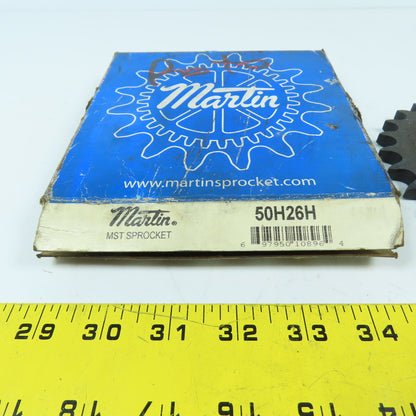 Martin 50H26H Bushing Bore Roller Chain Sprocket #50 5/8" Pitch 26 Teeth