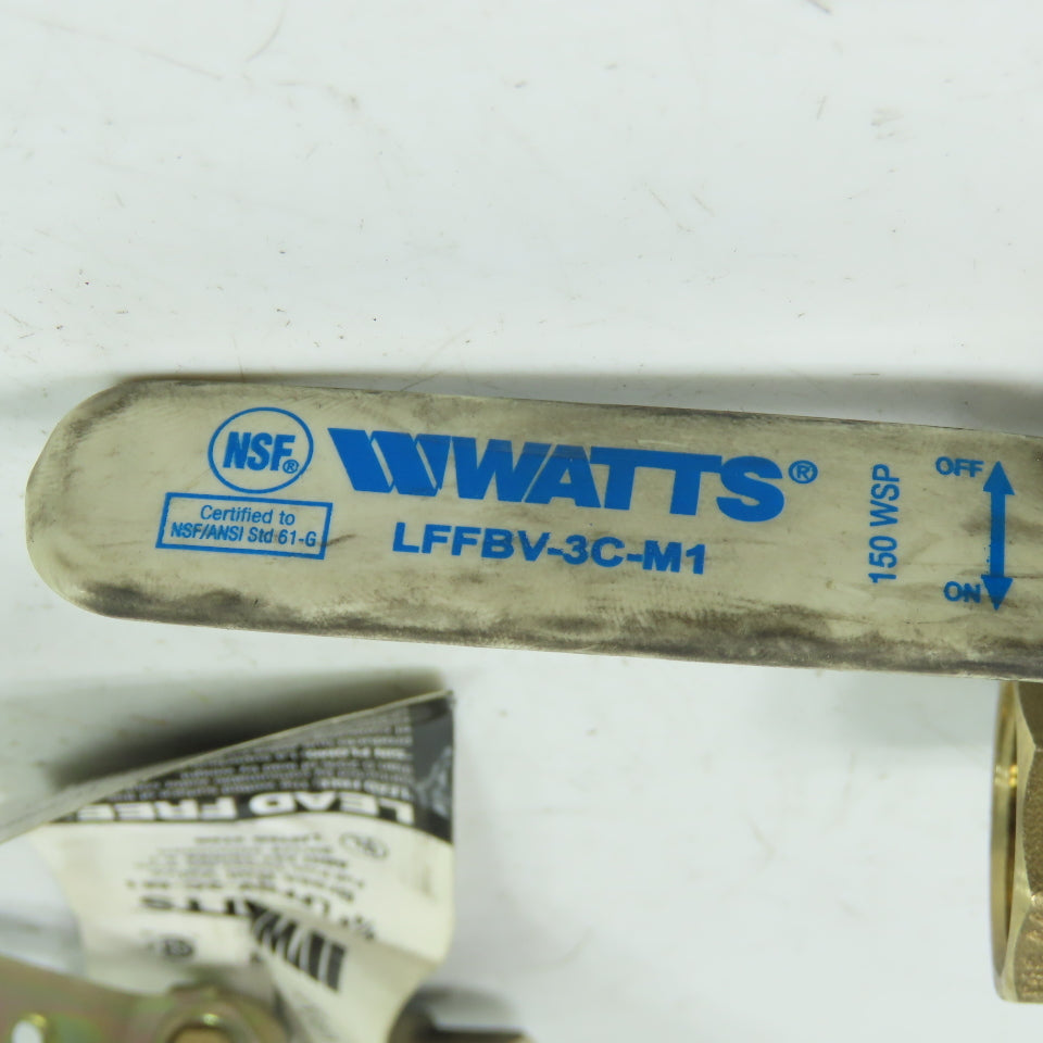 Watts LFFBV-3C-M1 3/4" Female Brass Ball Valve 600WOG Lot Of 3