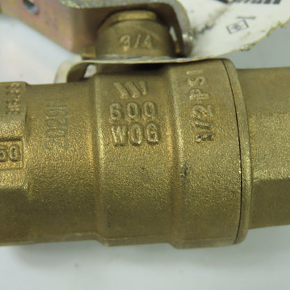 Watts LFFBV-3C-M1 3/4" Female Brass Ball Valve 600WOG Lot Of 3
