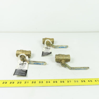 Watts LFFBV-3C-M1 3/4" Female Brass Ball Valve 600WOG Lot Of 3