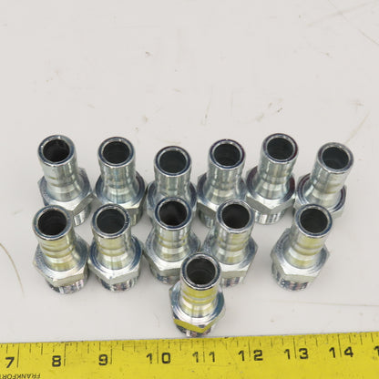 1/2" NPT Male x 3/4" ID Hose Barb Fitting Zinc Plated Lot Of 12