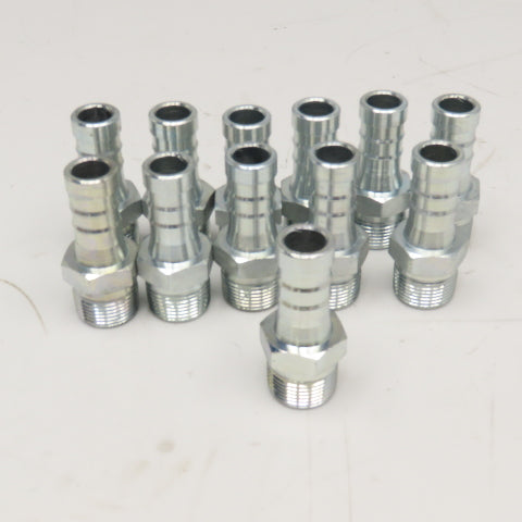 1/2" NPT Male x 3/4" ID Hose Barb Fitting Zinc Plated Lot Of 12