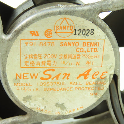 Sanyo 91-8478 Cabinet Cooling Fan 200V 50/60Hz Lot Of 3