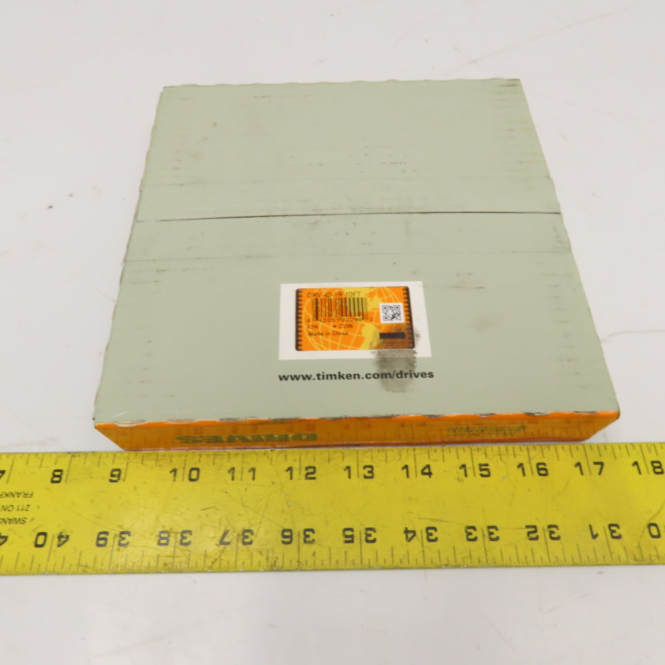 Timken DRV-40-1R-10FT 40-1 Single Strand Riveted Roller Chain 10'