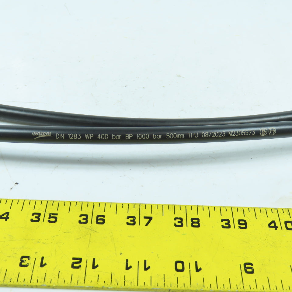 Umeta DIN 1283 High Pressure Hose 1/8" NPT 400 Bar 500mm Long Lot Of 2