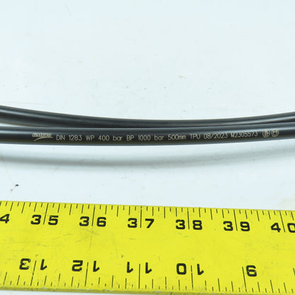 Umeta DIN 1283 High Pressure Hose 1/8" NPT 400 Bar 500mm Long Lot Of 2