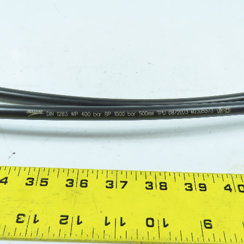 Umeta DIN 1283 High Pressure Hose 1/8" NPT 400 Bar 500mm Long Lot Of 2