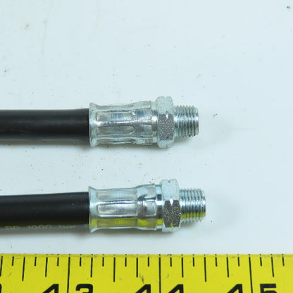 Umeta DIN 1283 High Pressure Hose 1/8" NPT 400 Bar 500mm Long Lot Of 2