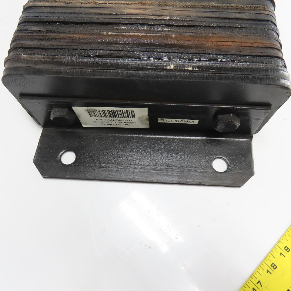 DB-L1812 20" X 12" X 4.5" Bolt-On Loading Rubber Dock Bumper