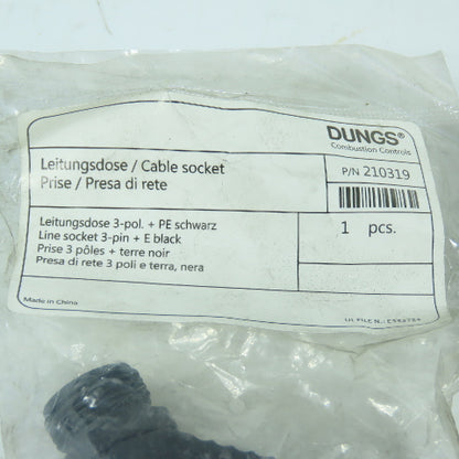 Dungs 210319 DIN Connector Cable Socket 3-Pin Lot Of 3