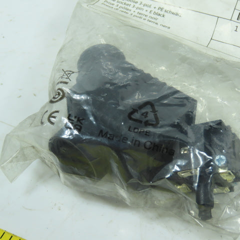 Dungs 210319 DIN Connector Cable Socket 3-Pin Lot Of 3