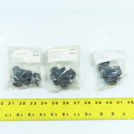 Dungs 210319 DIN Connector Cable Socket 3-Pin Lot Of 3