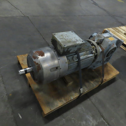 Sew KH97B 18.96:1 Ratio 93RPM Output 1760RPM Rear Shaft Gear Motor 230/460V 3Ph