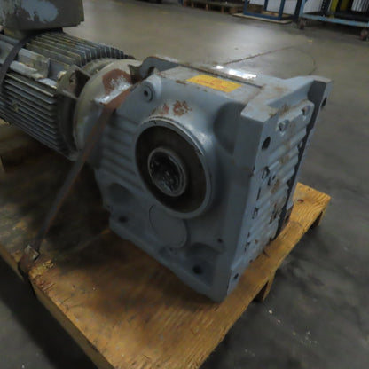 Sew KH97B 18.96:1 Ratio 93RPM Output 1760RPM Rear Shaft Gear Motor 230/460V 3Ph