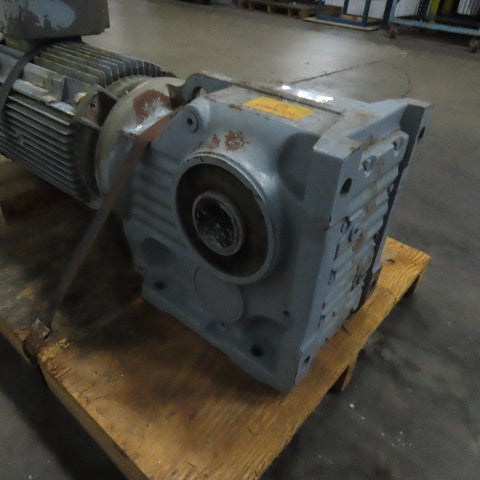 Sew KH97B 18.96:1 Ratio 93RPM Output 1760RPM Rear Shaft Gear Motor 230/460V 3Ph