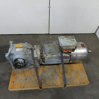 Sew KH97B 18.96:1 Ratio 93RPM Output 1760RPM Rear Shaft Gear Motor 230/460V 3Ph