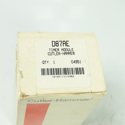 Cutler-Hammer D87AE Time Delay Relay Module .3-30 Sec 120V NEW