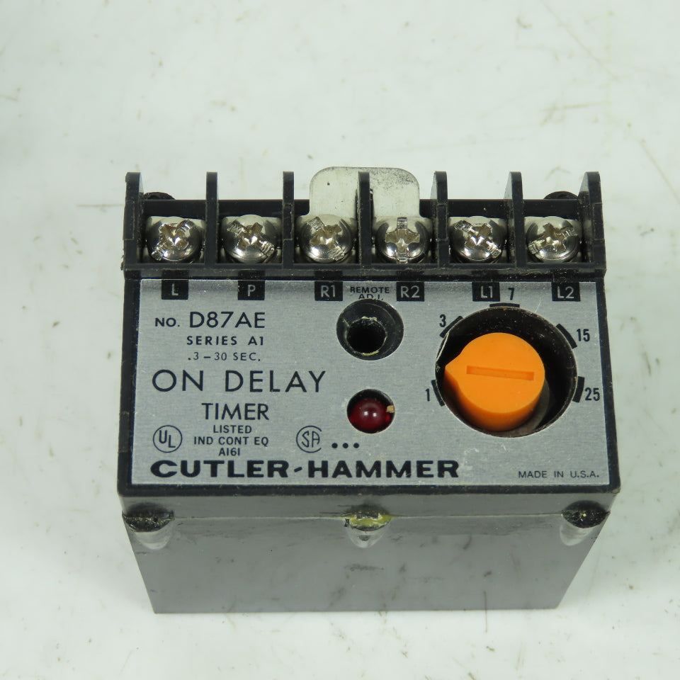 Cutler-Hammer D87AE Time Delay Relay Module .3-30 Sec 120V NEW