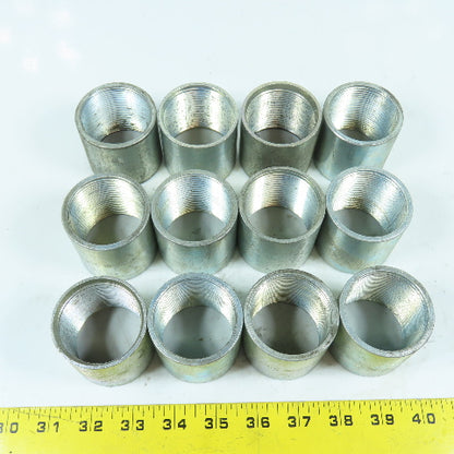 1-1/2" x 1-1/2" Galvanized Iron Pipe Rigid Conduit Coupling 2" Long Lot/12