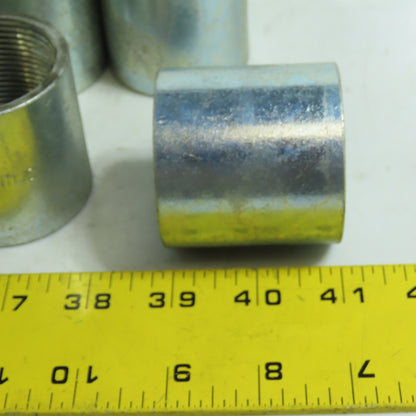 1-1/2" x 1-1/2" Galvanized Iron Pipe Rigid Conduit Coupling 2" Long Lot/12