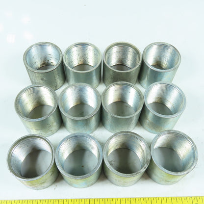 1-1/2" x 1-1/2" Galvanized Iron Pipe Rigid Conduit Coupling 2" Long Lot/12