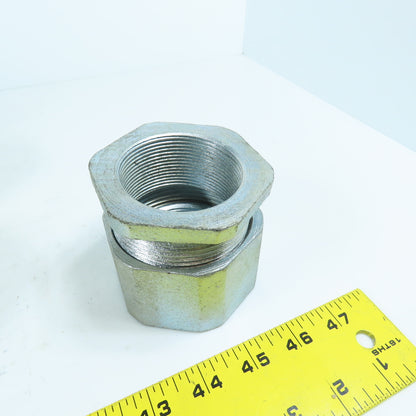 CH 2" 3-Piece Galvanized Iron Rigid Conduit Coupling Lot Of 7