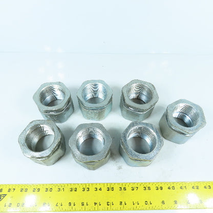 CH 2" 3-Piece Galvanized Iron Rigid Conduit Coupling Lot Of 7