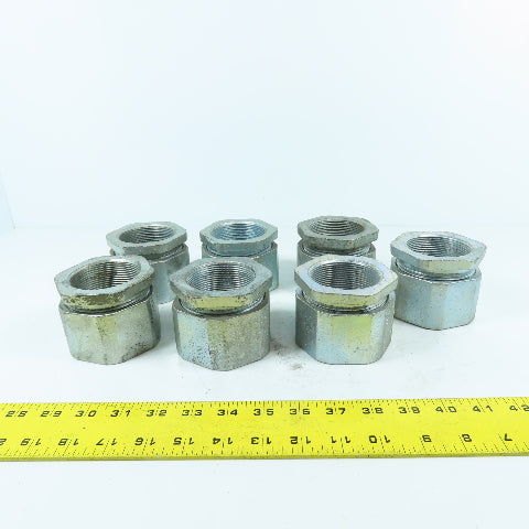 CH 2" 3-Piece Galvanized Iron Rigid Conduit Coupling Lot Of 7