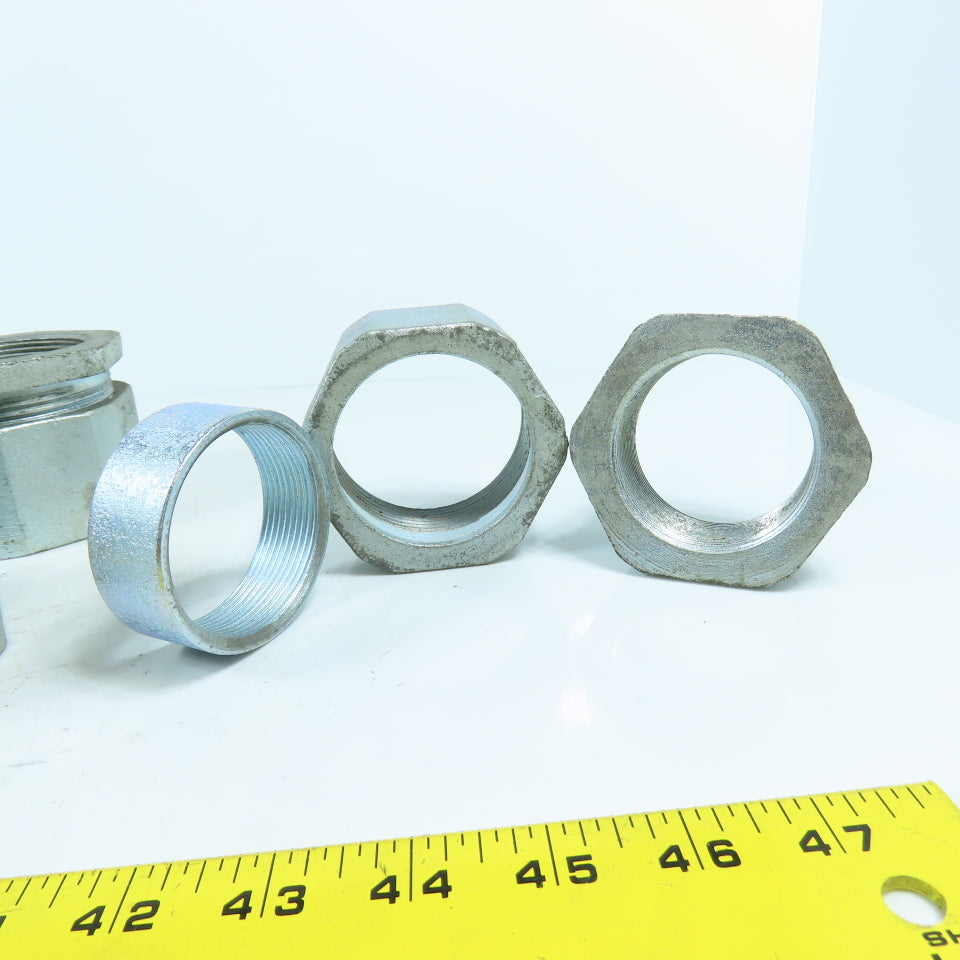 CH 2" 3-Piece Galvanized Iron Rigid Conduit Coupling Lot Of 7