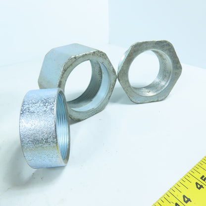 CH 2" 3-Piece Galvanized Iron Rigid Conduit Coupling Lot Of 7