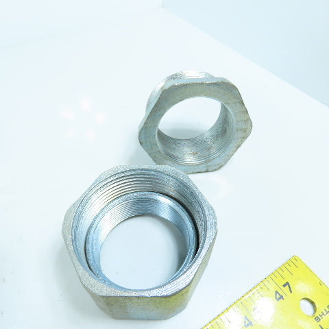 CH 2" 3-Piece Galvanized Iron Rigid Conduit Coupling Lot Of 7