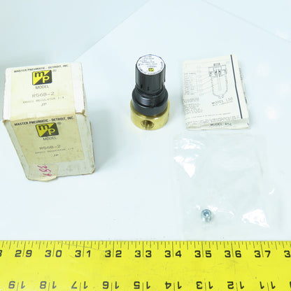 Master R56B-2 Compressed Air Brass Regulator 1/4" x 1/8" 0-100PSI 300PSI Max