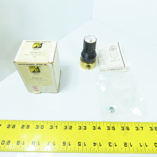 Master R56B-2 Compressed Air Brass Regulator 1/4" x 1/8" 0-100PSI 300PSI Max
