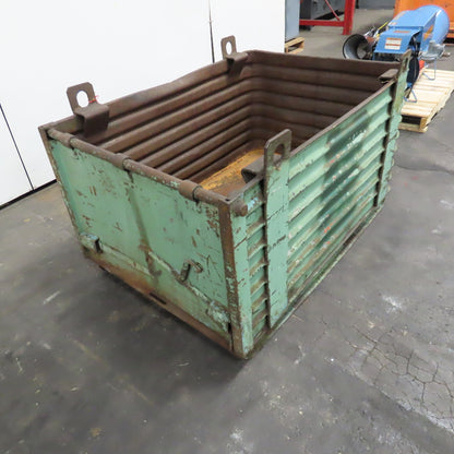 50" x 34" x 24" ID Deep Corrugated Steel Storage Dump Tote W/ Lifting Lugs
