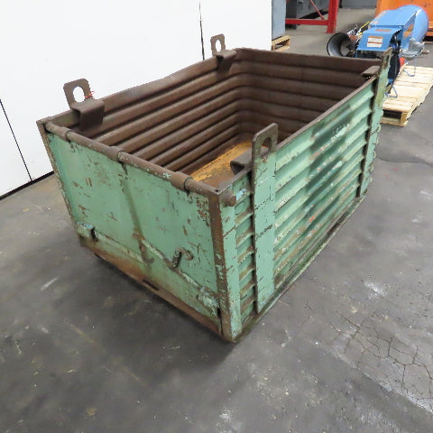 50" x 34" x 24" ID Deep Corrugated Steel Storage Dump Tote W/ Lifting Lugs