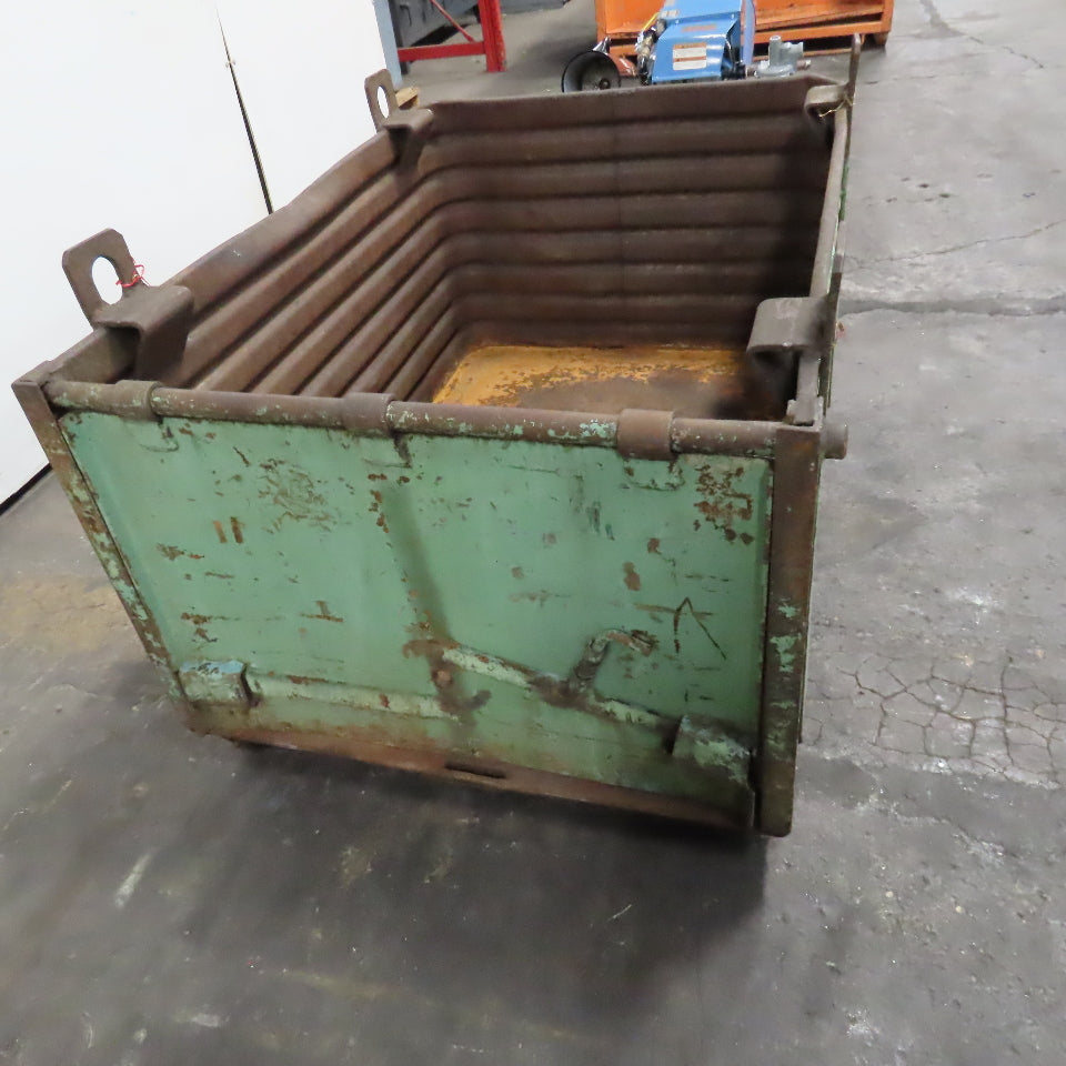 50" x 34" x 24" ID Deep Corrugated Steel Storage Dump Tote W/ Lifting Lugs