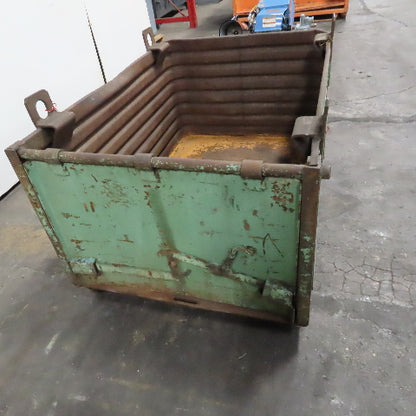 50" x 34" x 24" ID Deep Corrugated Steel Storage Dump Tote W/ Lifting Lugs