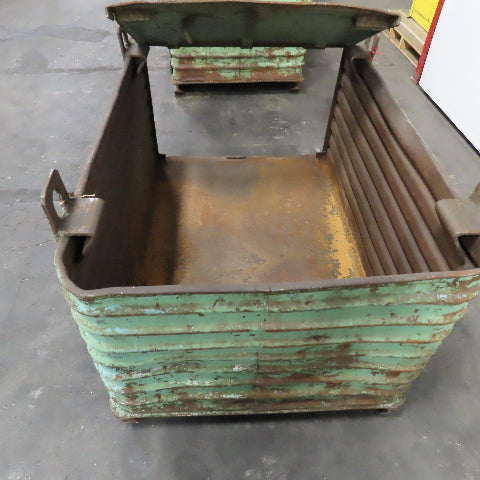 50" x 34" x 24" ID Deep Corrugated Steel Storage Dump Tote W/ Lifting Lugs