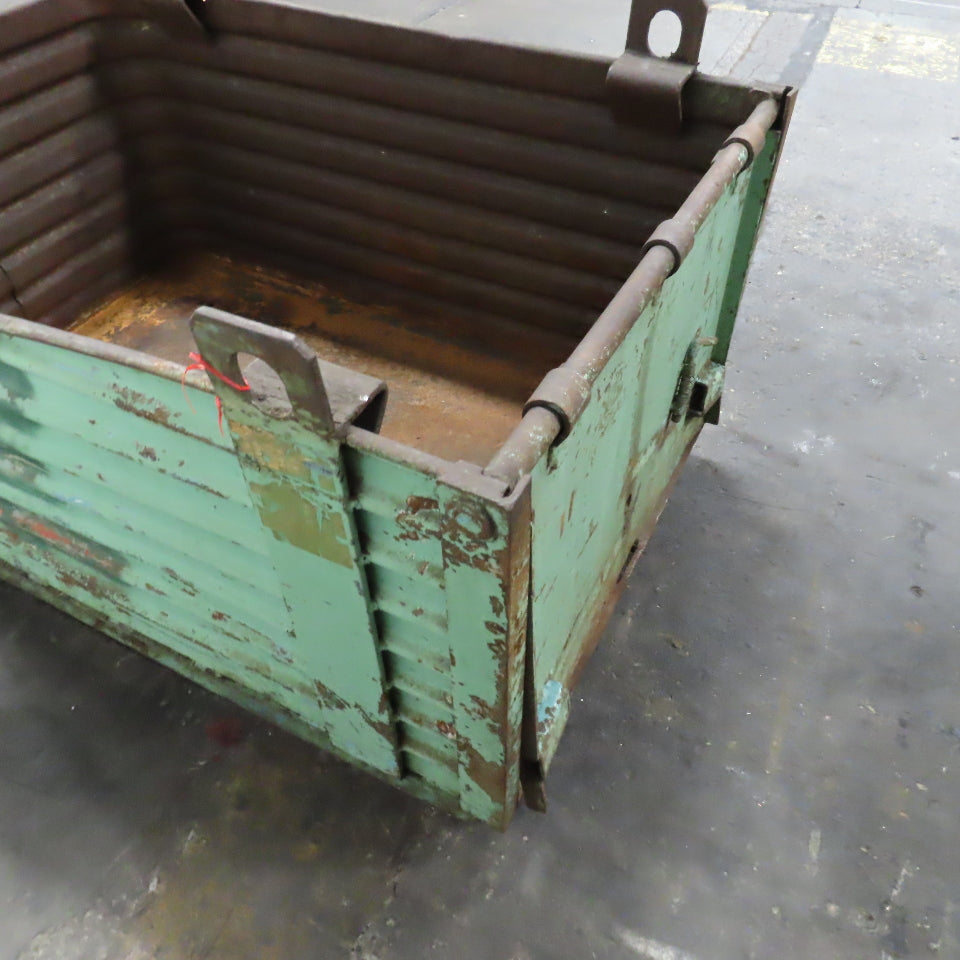 50" x 34" x 24" ID Deep Corrugated Steel Storage Dump Tote W/ Lifting Lugs