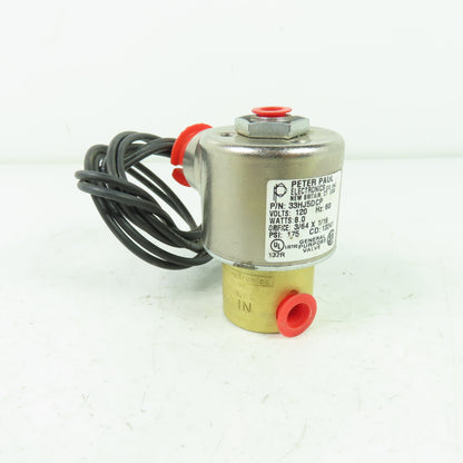 Peter Paul 33HJ5DCP Solenoid Valve 120V 60Hz 1/8" NPT