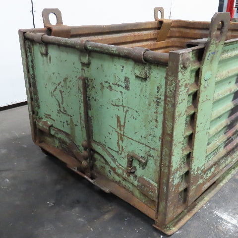 50" x 34" x 24" ID Deep Corrugated Steel Storage Dump Tote W/ Lifting Lugs